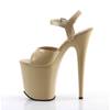 Pleaser - FLAMINGO809 Sandale à bride à la cheville, Pole dance chaussures - Chaussures de pole dance - Beige Product image